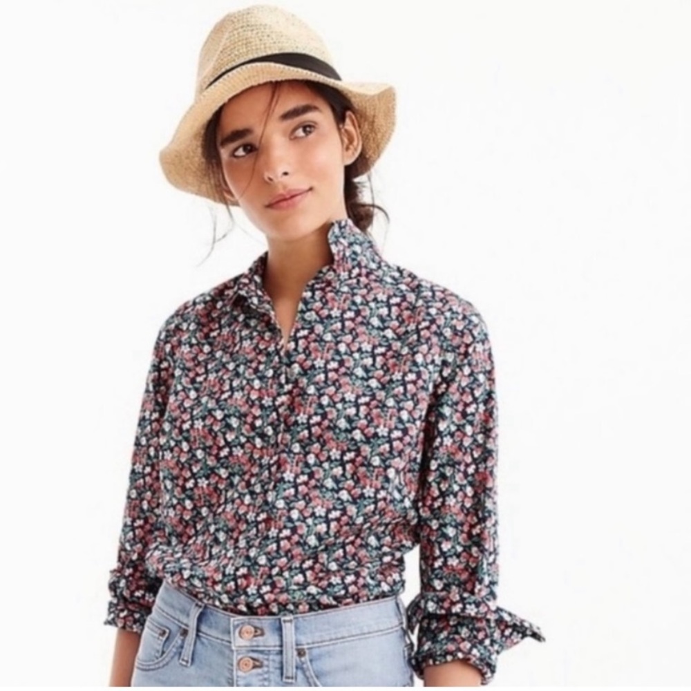 J.Crew x Liberty Slim perfect shirt in Sarah floral